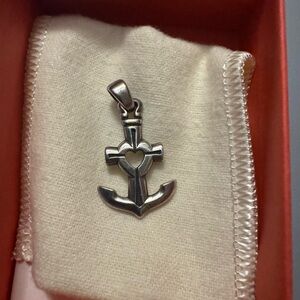 RETIRED James Avery anchor, cross and heart pendant